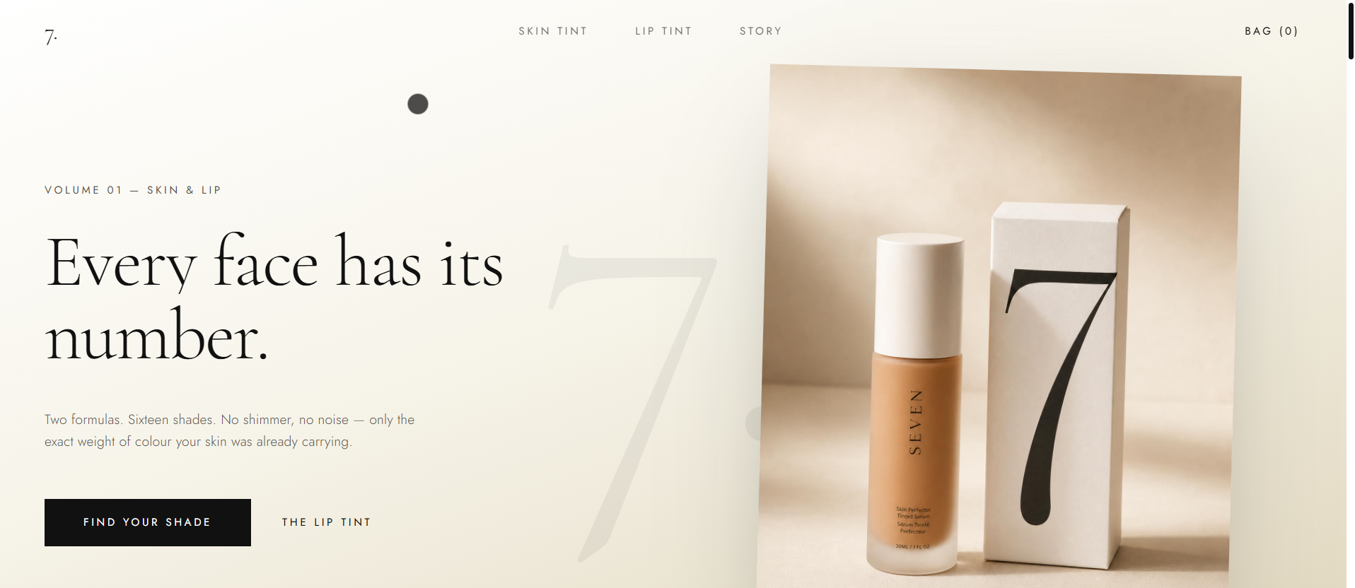 7dot cosmetics storefront hero